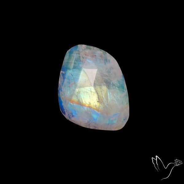 Rose Cut Rainbow Moonstone