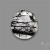 Black Tourmalinated Quartz Cabochon