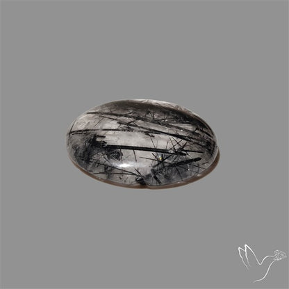Black Tourmalinated Quartz Cabochon