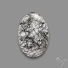 Black Tourmalinated Quartz Cabochon