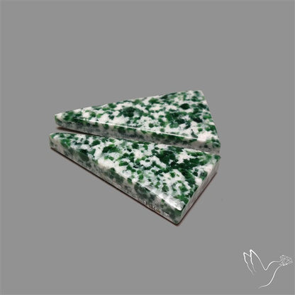 Chrome Diopside In Quartz Pair