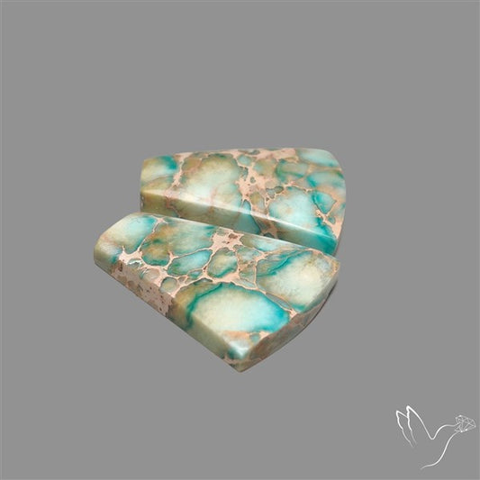 Sea Sediment Jasper Cabochons Pair