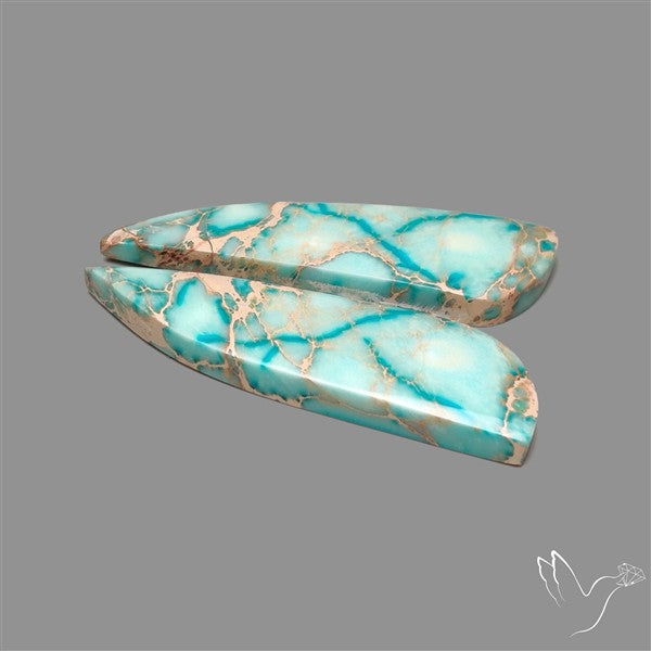 Sea Sediment Jasper Cabochons Pair