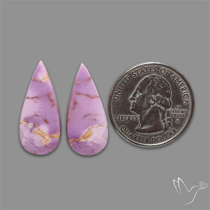 Phosphosiderite Cabochons Pair