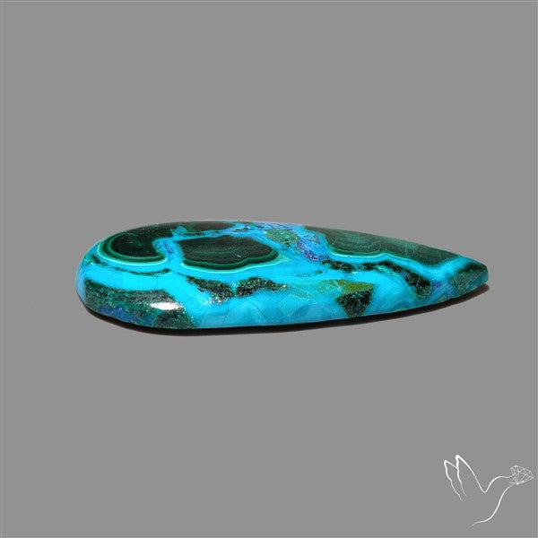 Chrysocolla In Malachite Cabochon