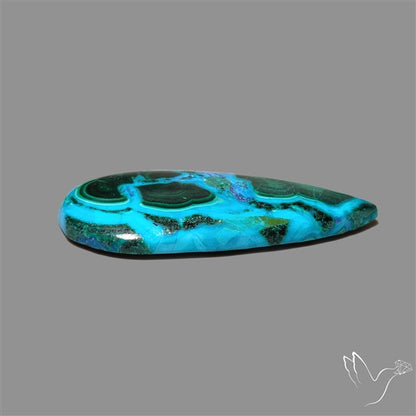 Chrysocolla In Malachite Cabochon