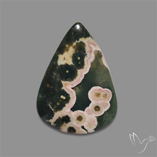 Orbicular Ocean Jasper Cabochon