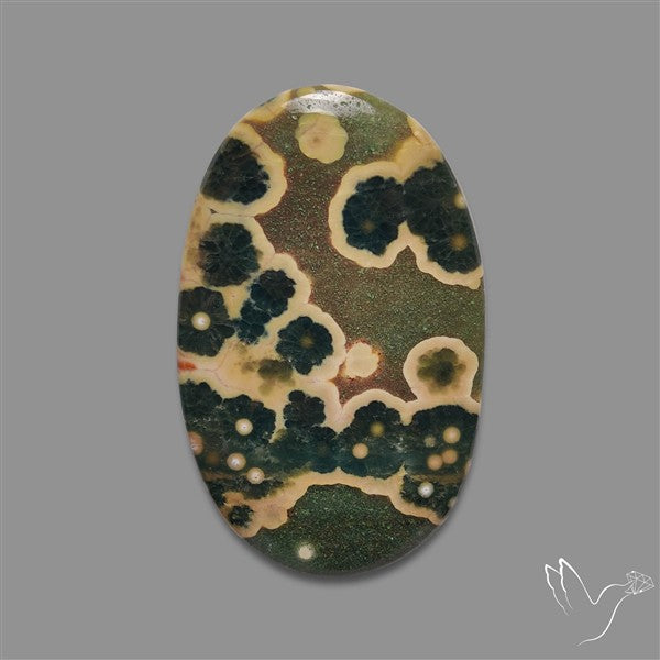 Orbicular Ocean Jasper Cabochon