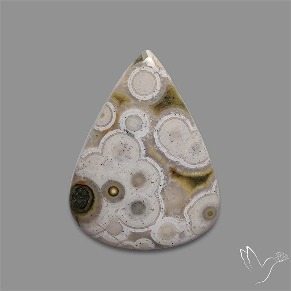 Orbicular Ocean Jasper Cabochon