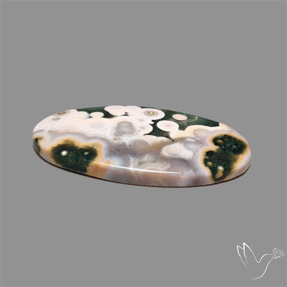 Orbicular Ocean Jasper Cabochon