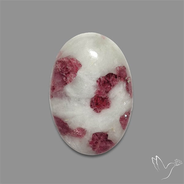 Pink Tourmaline In Quartz Cabochon