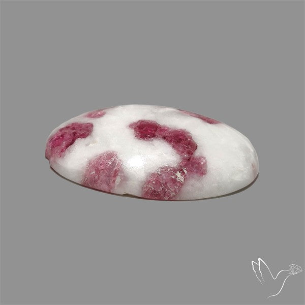 Pink Tourmaline In Quartz Cabochon
