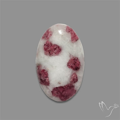 Pink Tourmaline In Quartz Cabochon