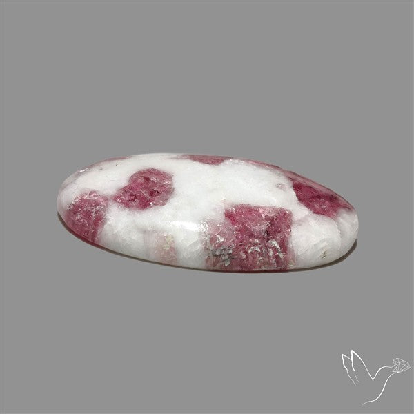 Pink Tourmaline In Quartz Cabochon