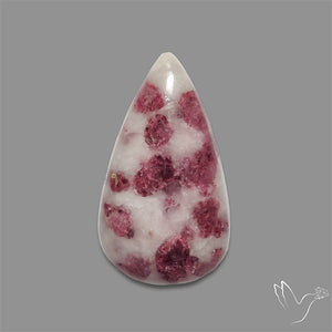 Pink Tourmaline In Quartz Cabochon