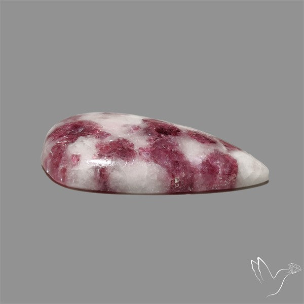Pink Tourmaline In Quartz Cabochon