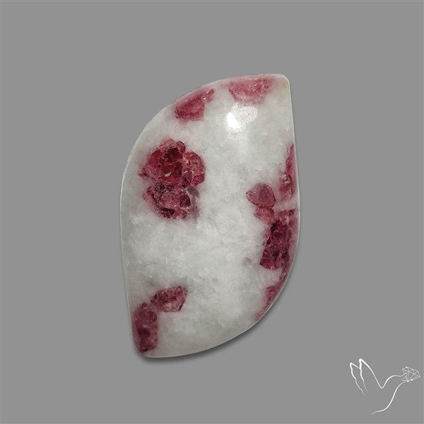Pink Tourmaline In Quartz Cabochon