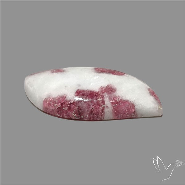 Pink Tourmaline In Quartz Cabochon