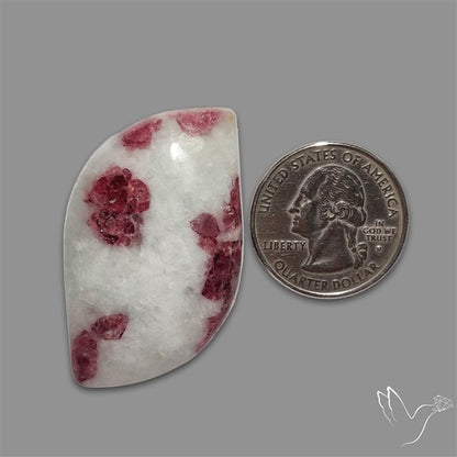 Pink Tourmaline In Quartz Cabochon