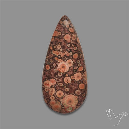 Poppy Jasper Cabochon with perfect orbicular patterns