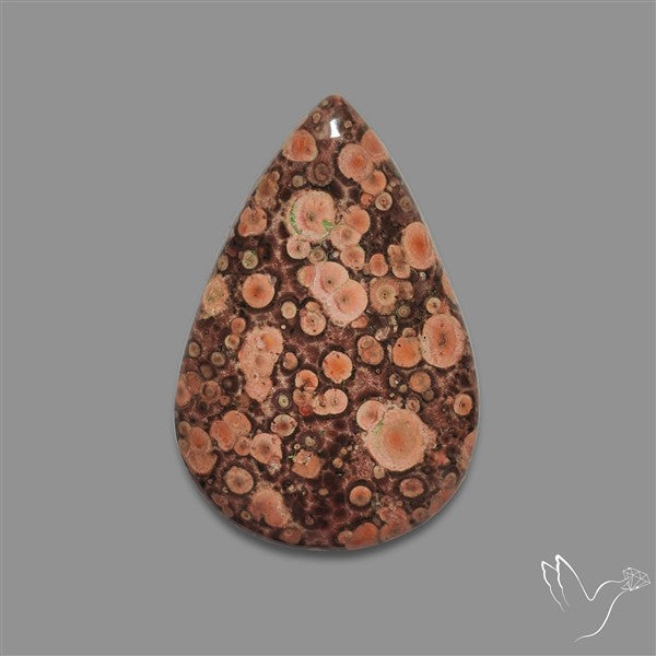Poppy Jasper Cabochon with perfect orbicular patterns