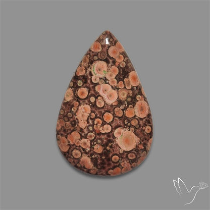 Poppy Jasper Cabochon with perfect orbicular patterns