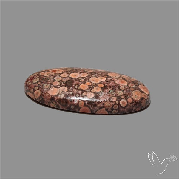 Poppy Jasper Cabochon with perfect orbicular patterns