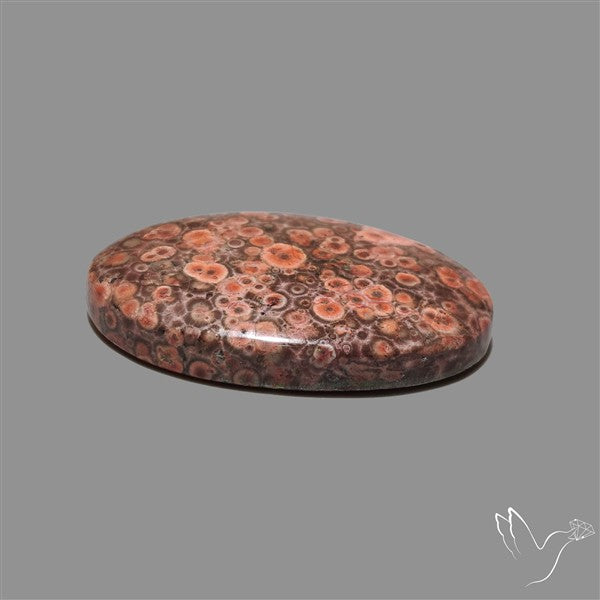 Poppy Jasper Cabochon with perfect orbicular patterns