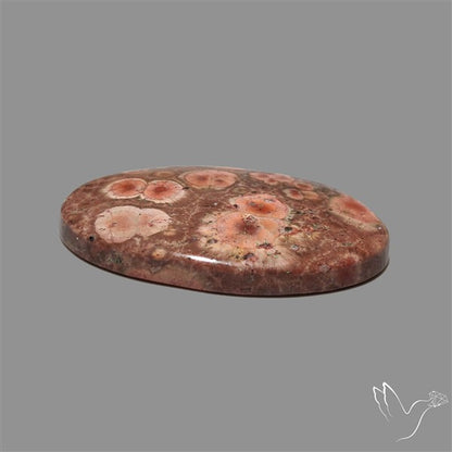 Poppy Jasper Cabochon with perfect orbicular patterns