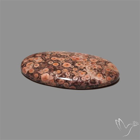 Poppy Jasper Cabochon with perfect orbicular patterns