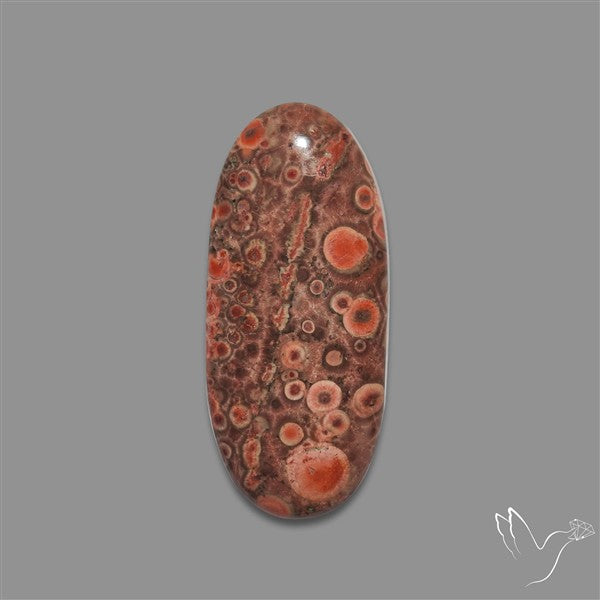 Poppy Jasper Cabochon with perfect orbicular patterns