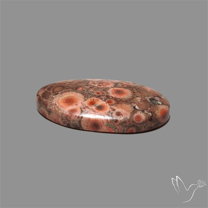 Poppy Jasper Cabochon with perfect orbicular patterns