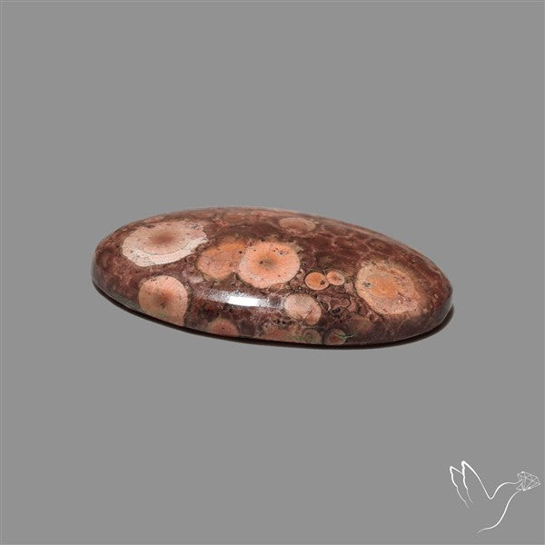 Poppy Jasper Cabochon with perfect orbicular patterns