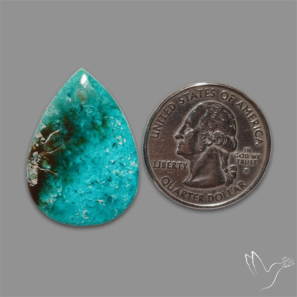 Gem Silica Chrysocolla Cabochon Rare Mineral