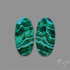 Chrysocolla In Malachite Cabochons Pair