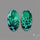 Chrysocolla In Malachite Cabochons Pair