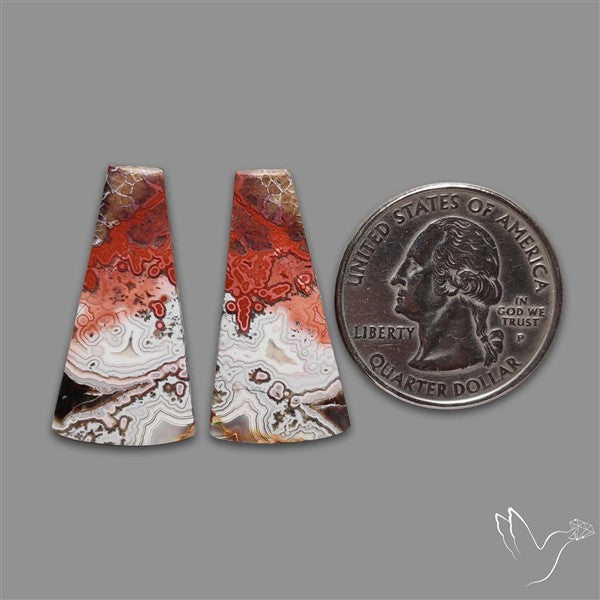 Crazylace Agate Cabochons Pair
