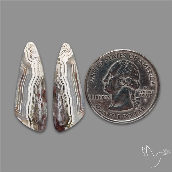 Crazylace Agate Cabochons Pair