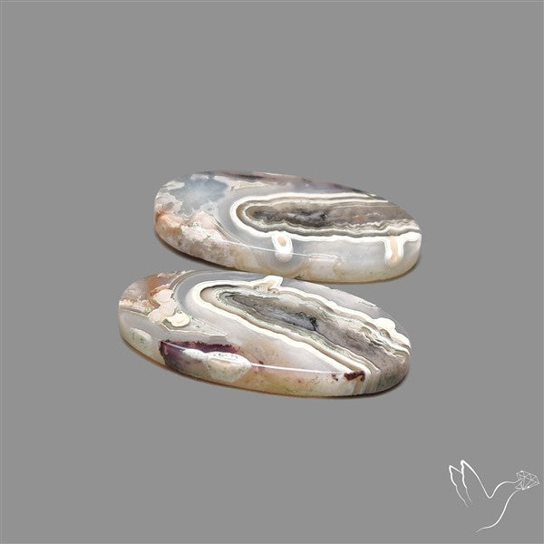 Crazylace Agate Cabochons Pair