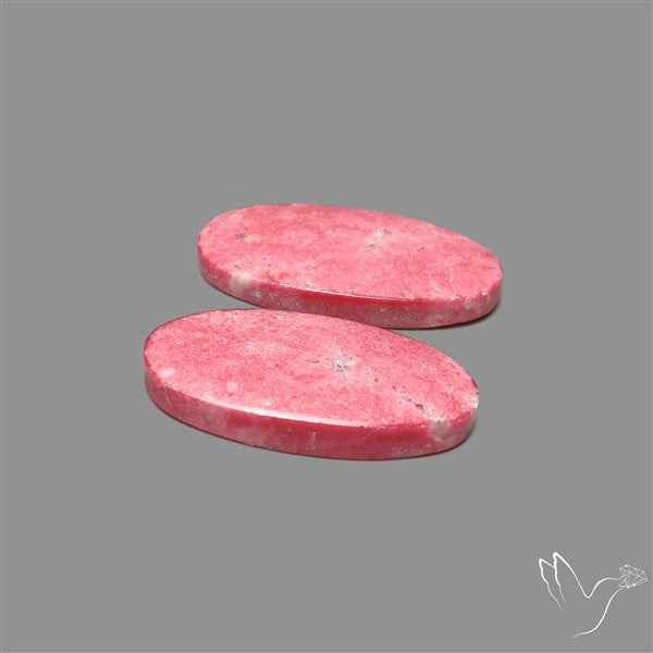 Thulite Cabochons Pair