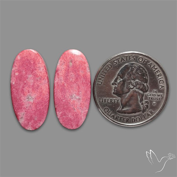 Thulite Cabochons Pair