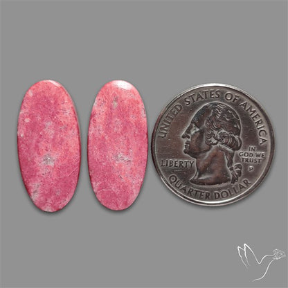 Thulite Cabochons Pair