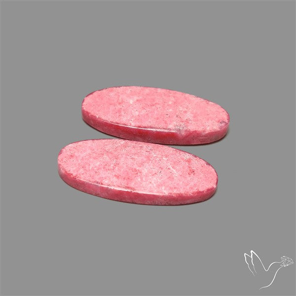 Thulite Cabochons Pair