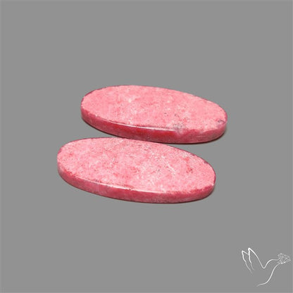 Thulite Cabochons Pair