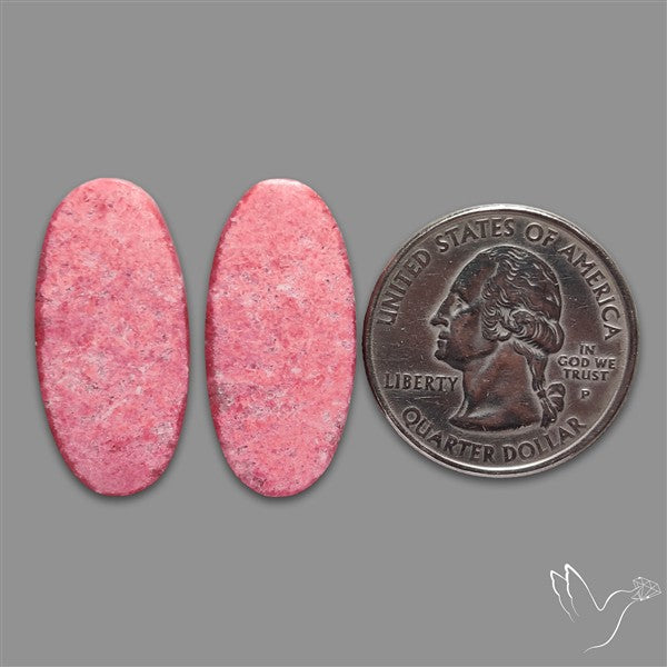 Thulite Cabochons Pair
