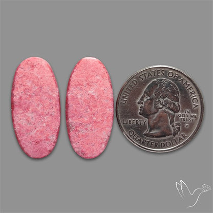 Thulite Cabochons Pair