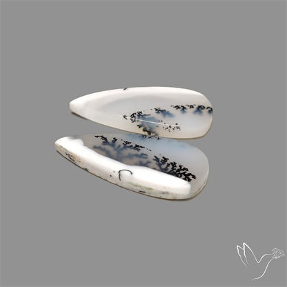 Dendritic Opal Cabochons Pair