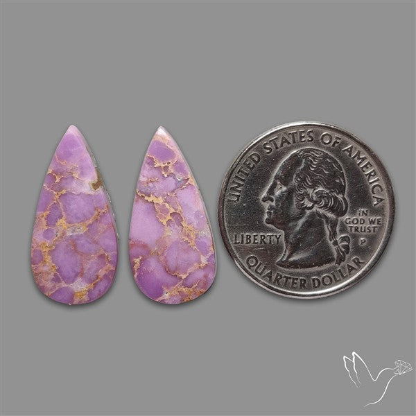 Phosphosiderite Cabochons Pair