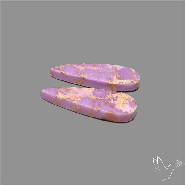 Phosphosiderite Cabochons Pair
