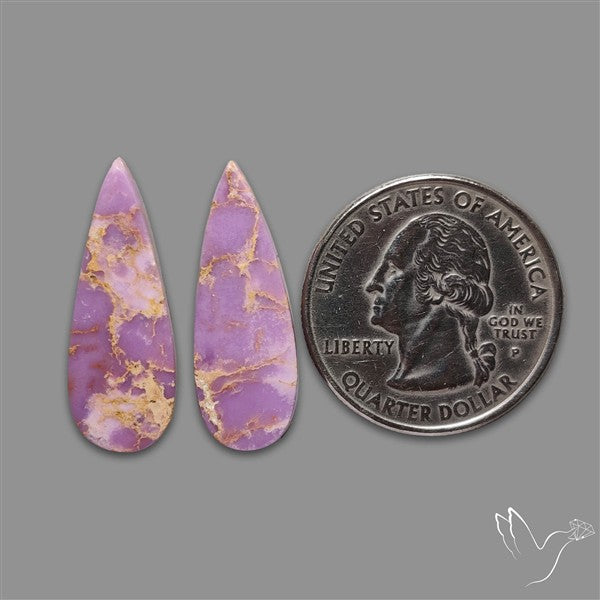 Phosphosiderite Cabochons Pair